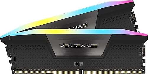 CORSAIR VENGEANCE RGB DDR5 RAM 32GB (2x16GB) 6400MHz CL32 Intel XMP iCUE Compatible Computer Memory