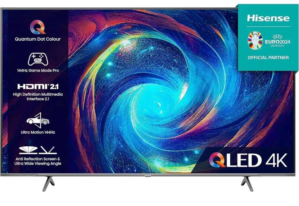 Hisense 75E7KQTUK PRO 75 Inch QLED 4K UHD Smart TV